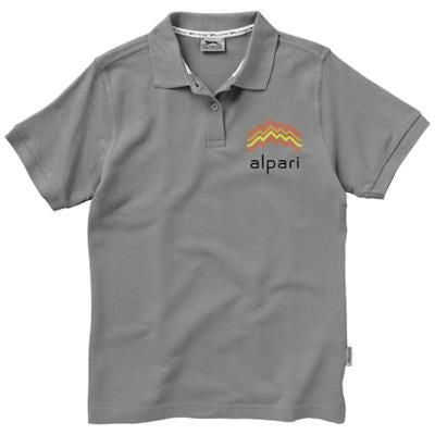 Branded Promotional FOREHAND SHORT SLEEVE LADIES POLO in Grey Polo Shirt From Concept Incentives.