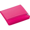 Branded Promotional A4 NYLON CONFERENCE FOLDER WRITING CASE with Zipper in Pink Conference Folder From Concept Incentives.