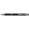 Branded Promotional ALUMINIUM METAL PUSH BUTTON BALL PEN in Black Pen From Concept Incentives.