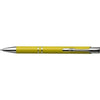 Branded Promotional ALUMINIUM METAL PUSH BUTTON BALL PEN in Yellow Pen From Concept Incentives.