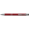 Branded Promotional ALUMINIUM METAL PUSH BUTTON BALL PEN in Red Pen From Concept Incentives.