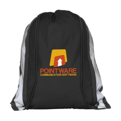 Branded Promotional PROMOLINE BACKPACK RUCKSACK in Black Bag From Concept Incentives.