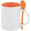 Branded Promotional SAVANNAH CERAMIC POTTERY CUP in Orange Mug From Concept Incentives.