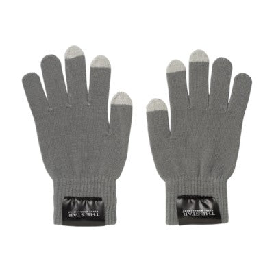 Branded Promotional TOUCHGLOVE GLOVES in Grey Gloves From Concept Incentives.