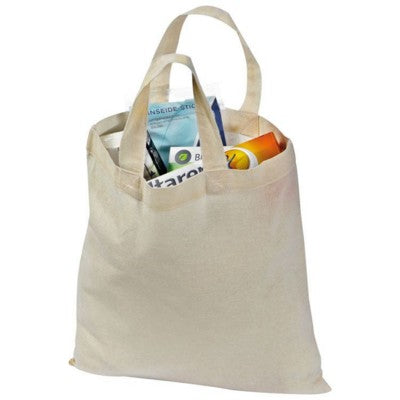 Branded Promotional ANTIBES COTTON SHOPPER TOTE BAG in White Bag From Concept Incentives.