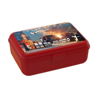 Branded Promotional SCHOOL BOX DELUXE LUNCH BOX in Red Lunch Box From Concept Incentives.