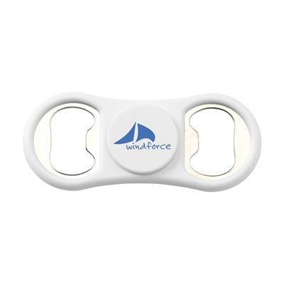 Branded Promotional SPINNER BOTTLE OPENER in White Bottle Opener From Concept Incentives.