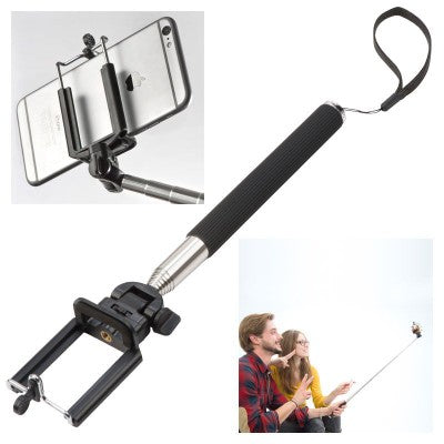Branded Promotional ANCONA SELFIE STICK in Black Selfie Stick From Concept Incentives.