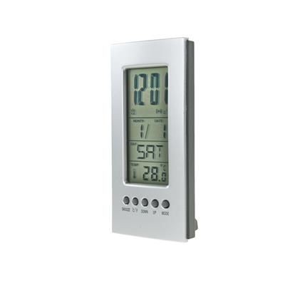 Branded Promotional DESK CLOCK with Thermometer Clock From Concept Incentives.