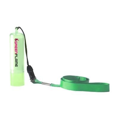 Branded Promotional LANYARD LIP BALM in Bright Green Lip Balm From Concept Incentives.