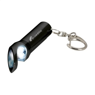 Branded Promotional OPEN LED LIGHT & BOTTLE OPENER in Black Torch From Concept Incentives.