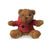 Branded Promotional HOODED HOODY BEAR SOFT TOY in Red Soft Toy From Concept Incentives.