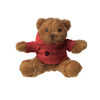 Branded Promotional HOODEDBEAR BEAR in Red Soft Toy From Concept Incentives.