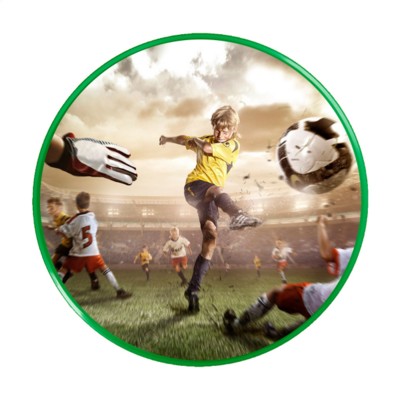 Branded Promotional SPACE FLYER 22 FRISBEE in Green Frisbee From Concept Incentives.