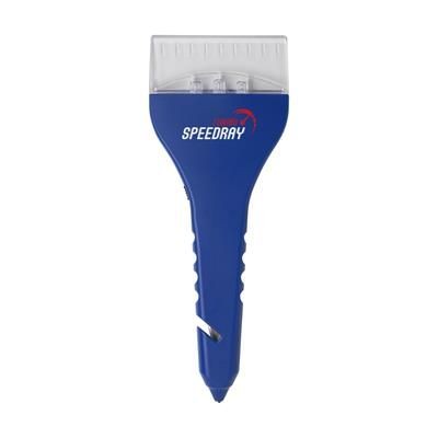 Branded Promotional AUTOMOTIVE-TOOL 4-IN-1 in Blue Ice Scraper From Concept Incentives.