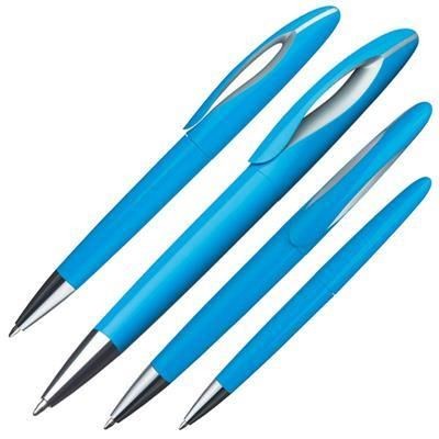 Branded Promotional FAIRFIELD PLASTIC BALL PEN in Teal Pen From Concept Incentives.