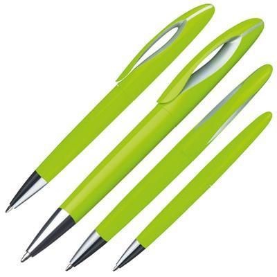 Branded Promotional FAIRFIELD PLASTIC BALL PEN in Apple Green Pen From Concept Incentives.