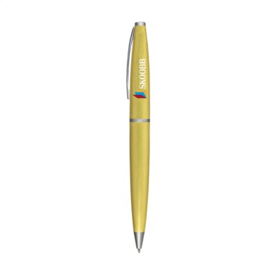 Branded Promotional SILVERPOINT PEN in Yellow Pen From Concept Incentives.