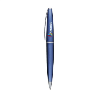 Branded Promotional SILVERPOINT PEN in Blue Pen From Concept Incentives.