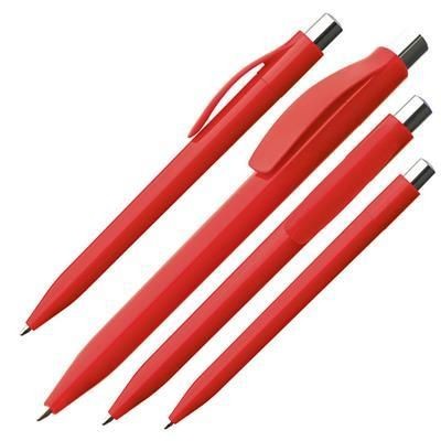 Branded Promotional KINGSTOWN PLASTIC BALL PEN in Red Pen From Concept Incentives.