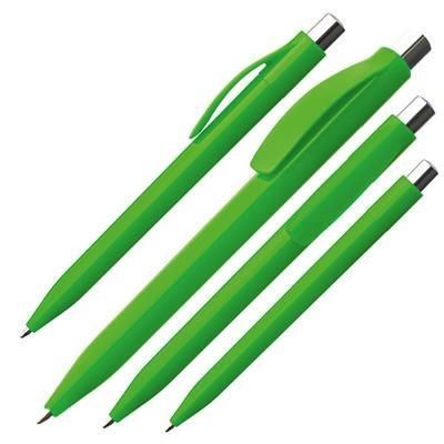 Branded Promotional KINGSTOWN PLASTIC BALL PEN in Green Pen From Concept Incentives.