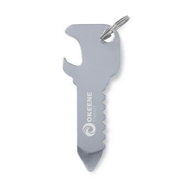 Branded Promotional KEYOPENER KEYRING in Silver Bottle Opener From Concept Incentives.