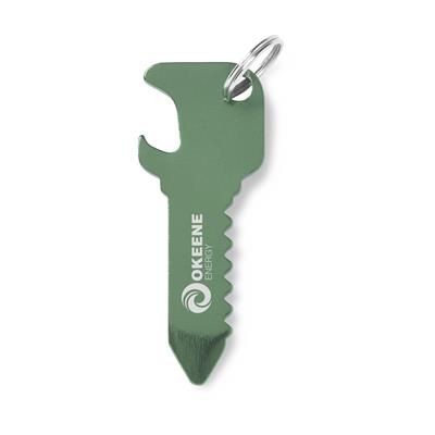 Branded Promotional KEYOPENER KEYRING in Green Bottle Opener From Concept Incentives.