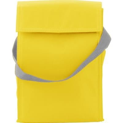 Branded Promotional COOLER & LUNCH BAG in Yellow Lunch Box From Concept Incentives.