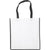 Branded Promotional NON WOVEN SHOPPER TOTE BAG in White with Coloured Trim in Black Bag From Concept Incentives.