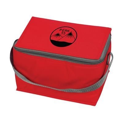 Branded Promotional ICEBOX 600D POLYESTER COOL BAG in Red Cool Bag From Concept Incentives.