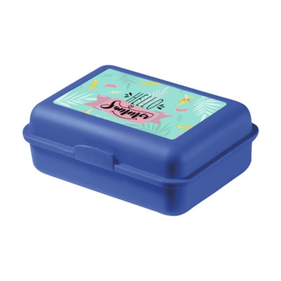 Branded Promotional LUNCH BOX MINI in Blue Lunch Box From Concept Incentives.