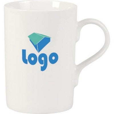 Branded Promotional PLAZA PORCELAIN MUG in White Mug From Concept Incentives.
