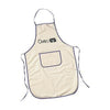 Branded Promotional COTTON APRON with Pocket in Beige & Blue Apron From Concept Incentives.