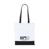 Branded Promotional TWO COLOUR BAG COTTON BAG in Black Bag From Concept Incentives.