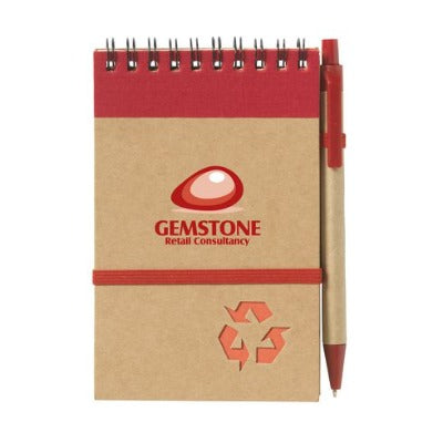 Branded Promotional RECYCLE NOTE-M NOTE BOOK in Red Note Pad From Concept Incentives.