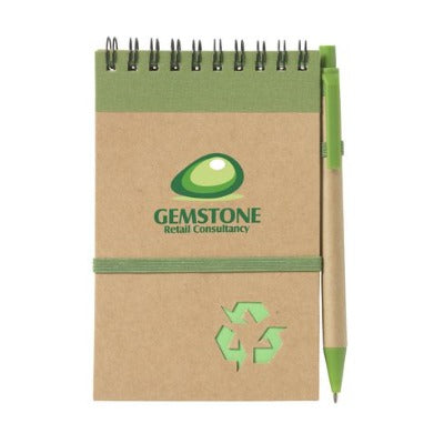 Branded Promotional RECYCLE NOTE-M NOTE BOOK in Green Note Pad From Concept Incentives.