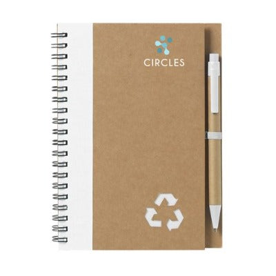 Branded Promotional RECYCLE NOTE-L NOTE BOOK in White Note Pad From Concept Incentives