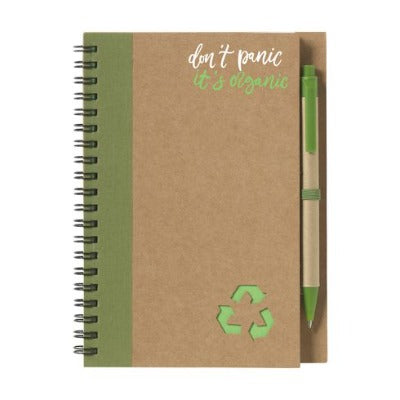 Branded Promotional RECYCLE NOTE-L NOTE BOOK in Green Note Pad From Concept Incentives