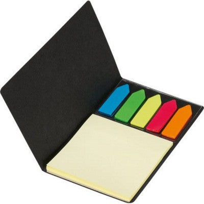 Branded Promotional MAXI MEMO NOTE BOOK in Black Note Pad From Concept Incentives.