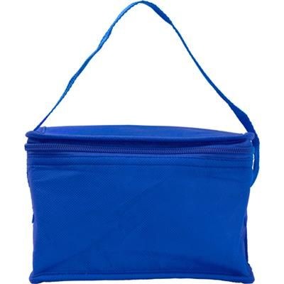 Branded Promotional SIX CAN NON WOVEN COOL BAG in Cobalt Blue Cool Bag From Concept Incentives.