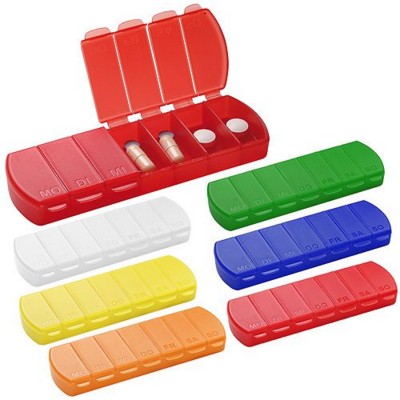 Branded Promotional SEVEN DAYS PILL TABLET PLASTIC STORAGE BOX Pill Box From Concept Incentives.