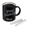 Branded Promotional CUPOWNER WRITE-ON CERAMIC POTTERY MUG in Black Mug From Concept Incentives.