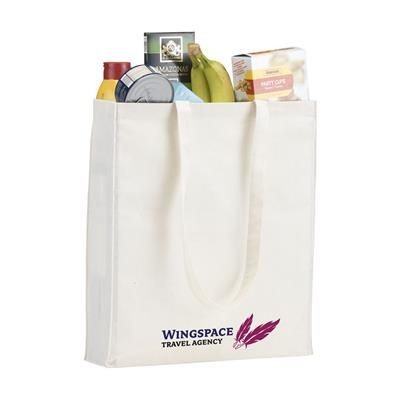 Branded Promotional NATURAL SQUARE BAG (165 G) COTTON BAG in Ecru Bag From Concept Incentives.
