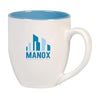 Branded Promotional BIG DRINK CERAMIC POTTERY MUG in Blue Mug From Concept Incentives.