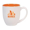 Branded Promotional BIG DRINK CERAMIC POTTERY MUG in Orange Mug From Concept Incentives.