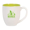 Branded Promotional BIG DRINK CERAMIC POTTERY MUG in Green Mug From Concept Incentives.