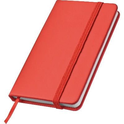 Branded Promotional POCKET NOTE BOOK in Red Jotter From Concept Incentives.