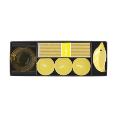 Branded Promotional PLEASANT FRAGRANCE SET in Yellow & Lemon Incense Stick Set From Concept Incentives.