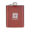 Branded Promotional HIP FLASK DRINK BOTTLE in Red Hip Flask From Concept Incentives.