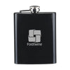 Branded Promotional HIP FLASK DRINK BOTTLE in Black Hip Flask From Concept Incentives.